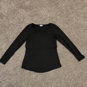 Kindred Bravely Black Long Sleeve Nursing Top